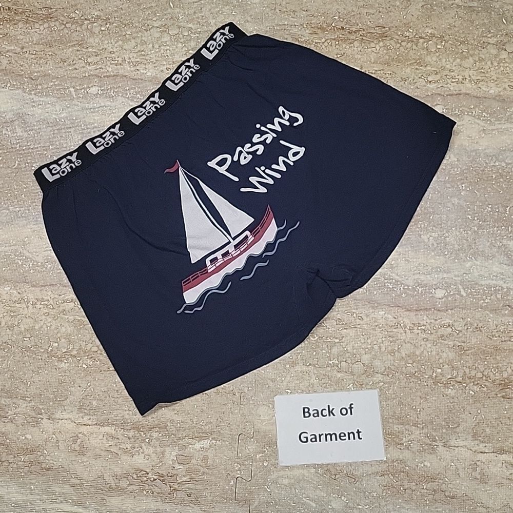 LAZY ONE MENS "PASSING WIND" BOXER/NIGHT SHORTS.